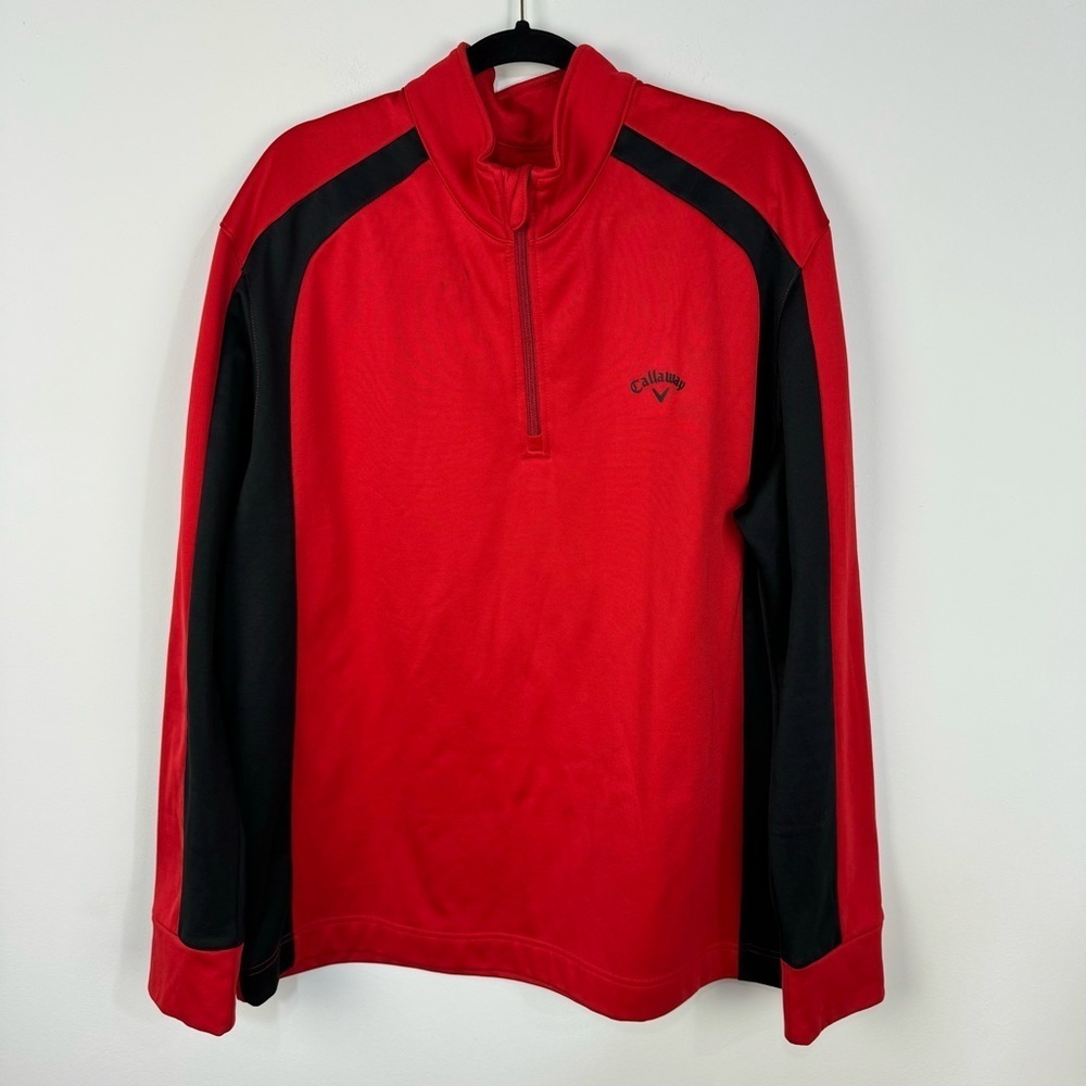 Callaway Red Quarter Zip Pullover Performance Golf